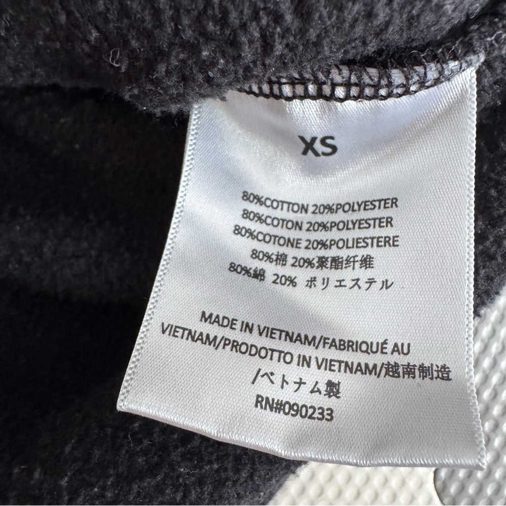 Fear of God Essentials black rubber patch oversized hoodie cotton sweatshirt - Picture 5 of 6